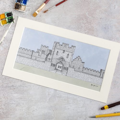 St Donat’s Castle Colour Print by Katherine Jones