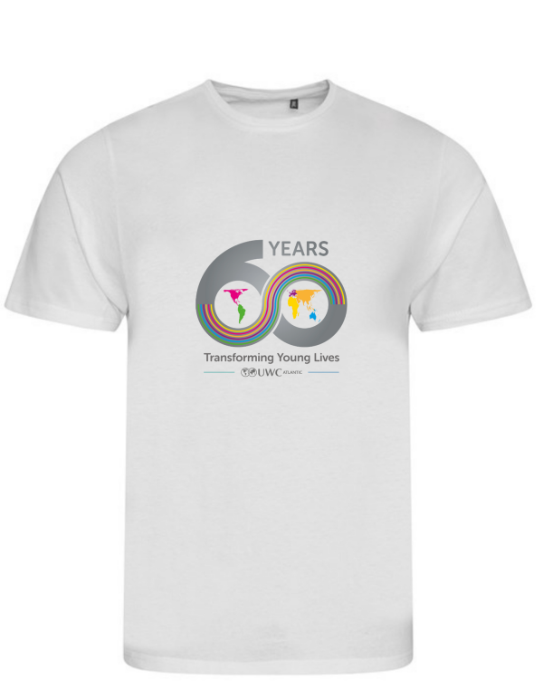 white 60th anniversary logo tshirt